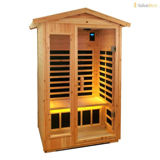 Garner-902VS 2 Person Outdoor Infrared Sauna in Fir | The Most Popular Outdoor Sauna