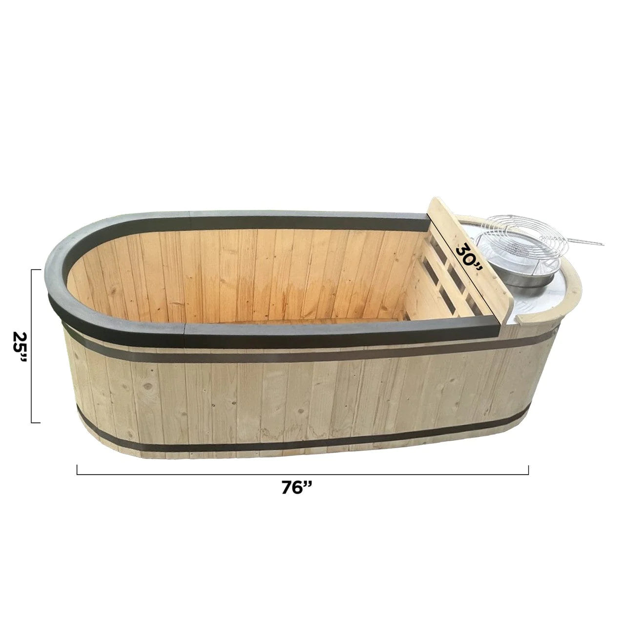 Natural Pine Hot Tub Hybrid - Aleko