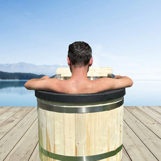 Natural Pine Hot Tub Hybrid - Aleko