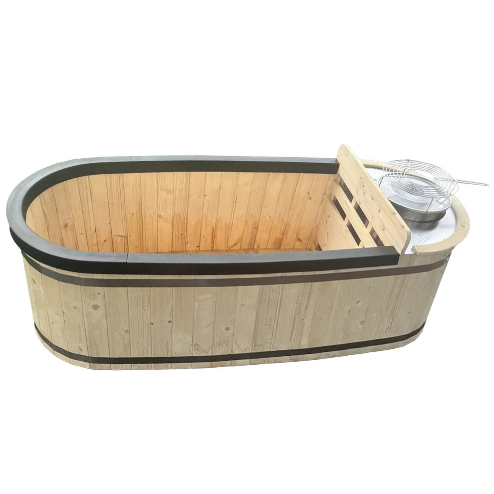 Natural Pine Hot Tub Hybrid - Aleko